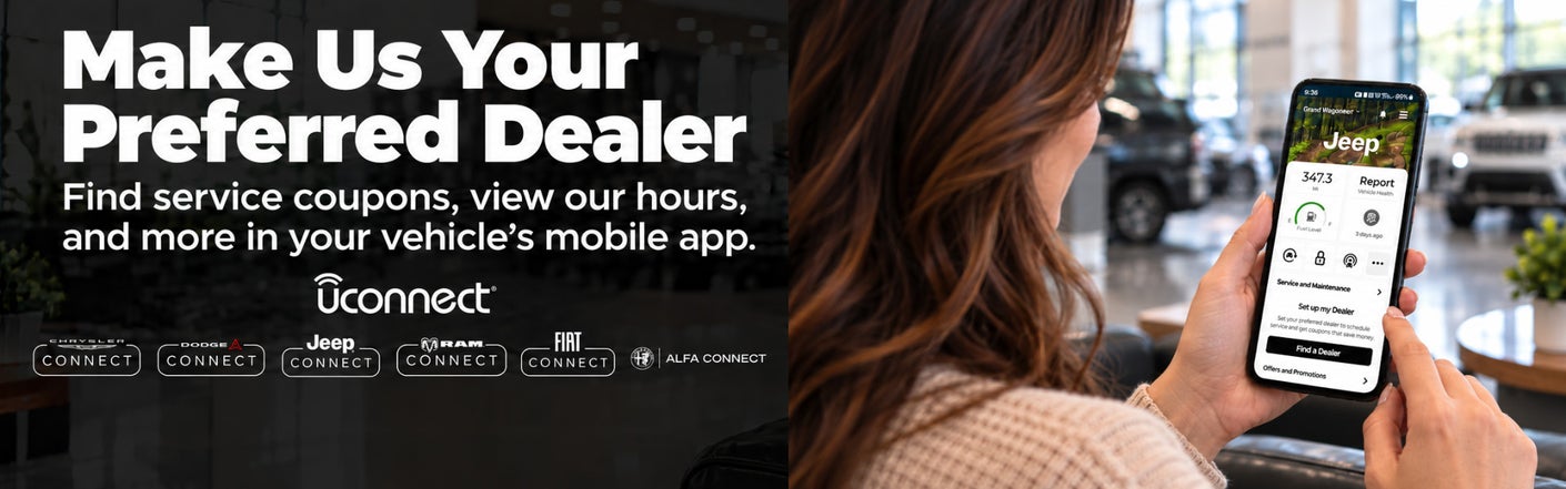 uconnect® make us your preferred dealer | Hunt Chrysler Center in Franklin KY