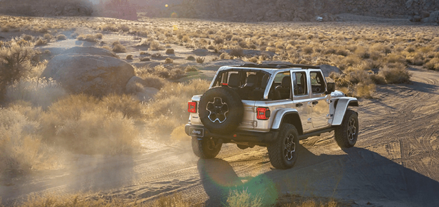 Silver Jeep Wrangler